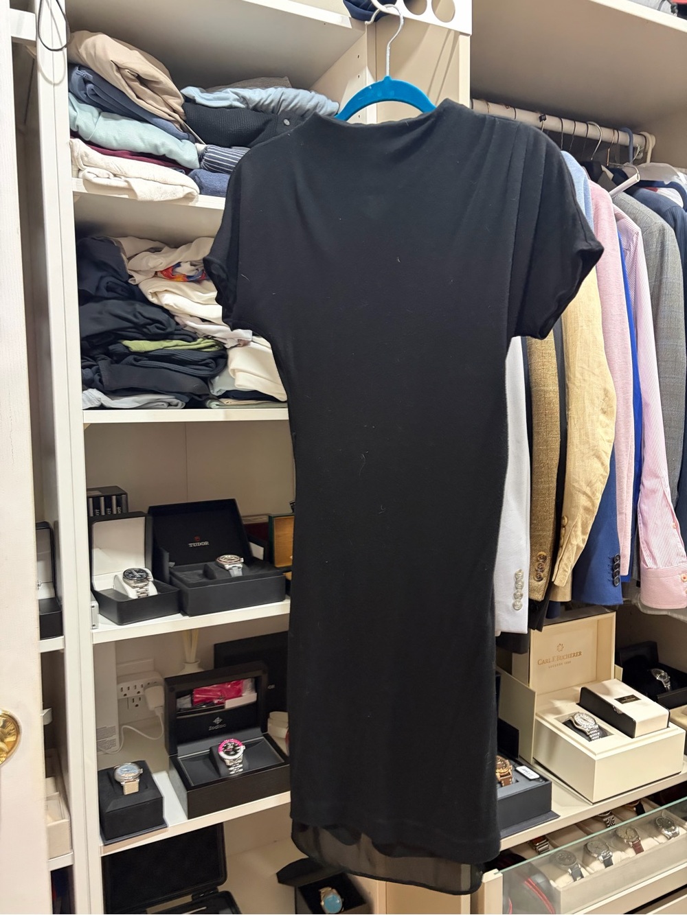 Gucci Black Short-Sleeve Midi Dress